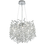 Люстра с хрустальными подвесками на металлических ветках Fairytree Light Silver Chandelier 10 варинант исполнения - 2 | Loft Concept в Костроме