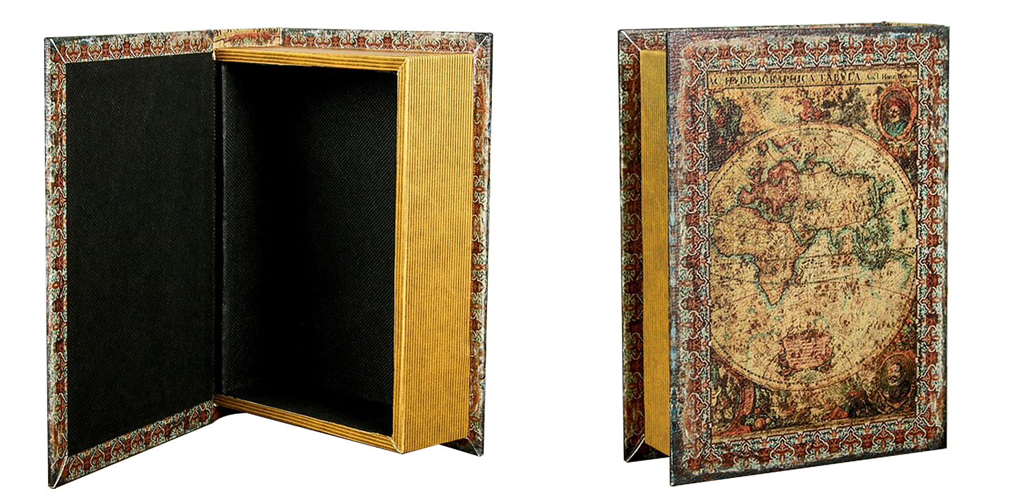 Шкатулка-книга Vintage World Map Book Box Шкатулка-книга Vintage World Map Book Box - Loft-Concept в Костроме