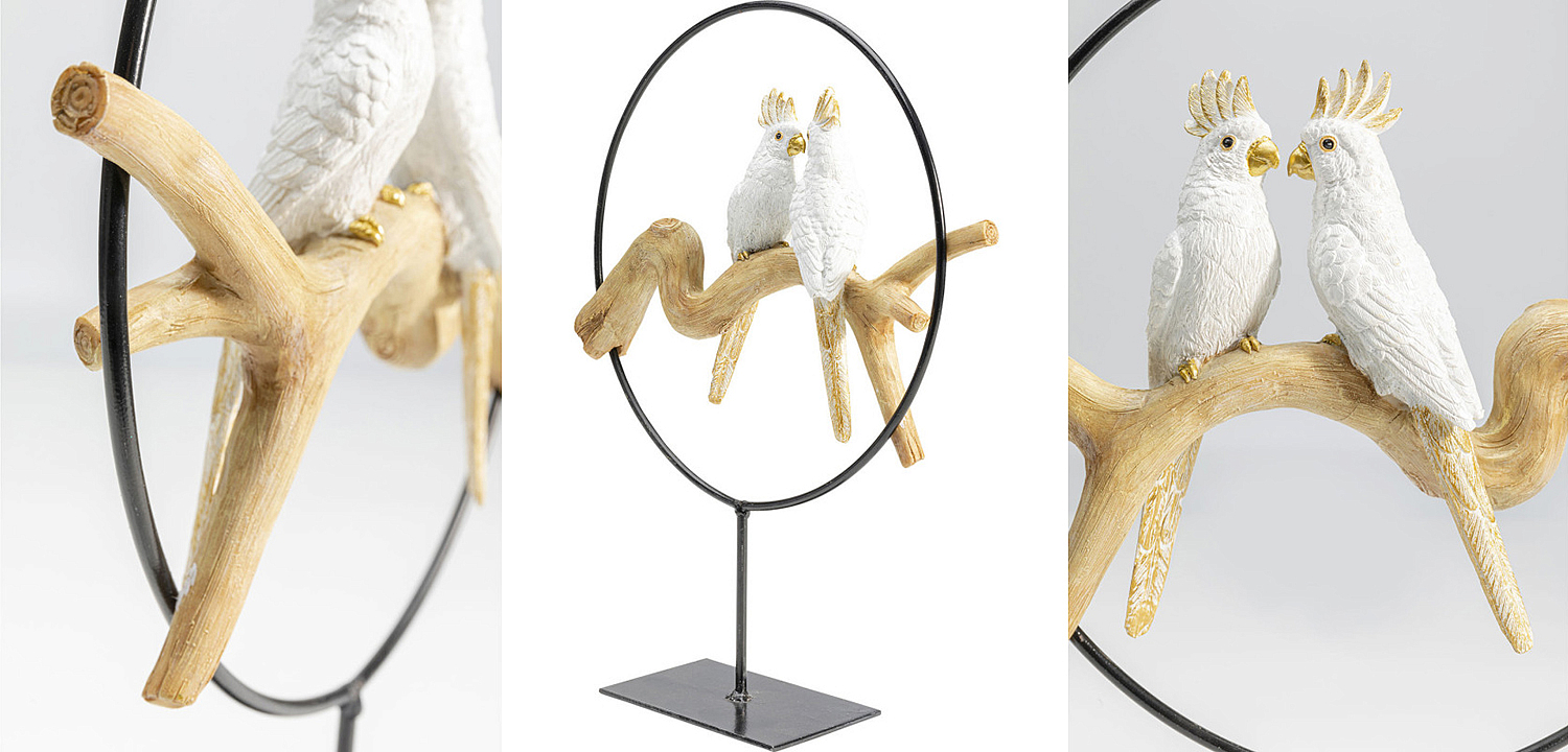 Статуэтка White Parrots in a ring Статуэтка White Parrots in a ring - Loft-Concept в Костроме