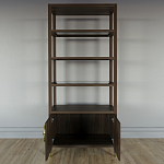 Стеллаж со стеклянными полками Elsa Dreams Walnut варинант исполнения - 4 | Loft Concept в Костроме