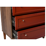 Комод красный из массива бука с 3-мя ящиками Wenge Light варинант исполнения - 5 | Loft Concept в Костроме