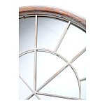 Зеркало-окно настенное в венецианском стиле с деревянной рамой бежевого цвета Venetian Smooth варинант исполнения - 2 | Loft Concept в Костроме