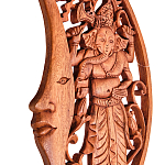 Панно из дерева Ганеша и месяц Panel With Animals варинант исполнения - 3 | Loft Concept в Костроме