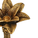 Подсвечник в форме пальмы с резными листьями и текстурным основанием Golden palm leaves варинант исполнения - 3 | Loft Concept в Костроме