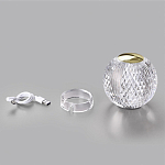 Настольная лампа с прозрачным шарообразным плафоном на цилиндрической подставке Crystal Globule варинант исполнения - 3 | Loft Concept в Костроме