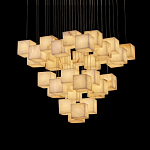 Люстра подвесная с квадратными плафонами из натурального камня Glowing Spheres варинант исполнения - 6 | Loft Concept в Костроме