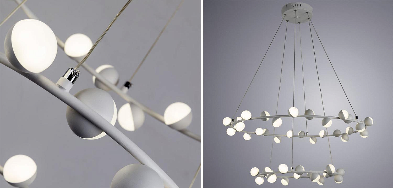 Люстра Vilelme Chandelier white double Люстра Vilelme Chandelier white double - Loft-Concept в Костроме