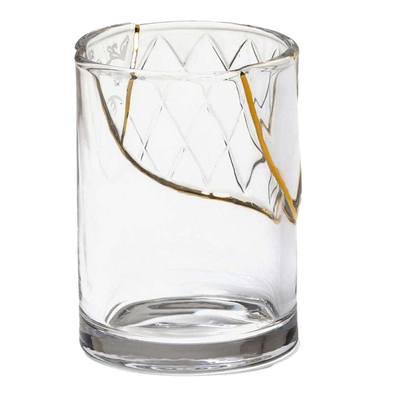 Стакан Seletti Kintsugi II Прозрачное Стекло Золотой Стакан Seletti Kintsugi II Прозрачное Стекло Золотой в Костроме | Loft Concept