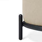 Банкетка овальная бежевый велюр на 4-х металлических ножках черного цвета SANJAY варинант исполнения - 4 | Loft Concept в Костроме