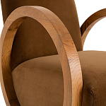 Кресло с круглыми деревянными подлокотниками Modesto Chair варинант исполнения - 5 | Loft Concept в Костроме