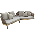 Диван садовый угловой Counter серый варинант исполнения - 1 | Loft Concept в Костроме