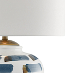 Настольная лампа керамическая с белым тканевым абажуром Perfect White Canvas варинант исполнения - 1 | Loft Concept в Костроме