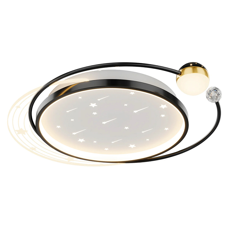 Потолочный светильник с эффектом звездного неба Space of Magic Черный Золотой Белый в Костроме | Loft Concept 