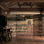 Обои ручная роспись The Art of Learning and Steps for the Flowers by Teo Yang Special Colourway on purple painted Xuan paper варинант исполнения - 1 | Loft Concept в Костроме