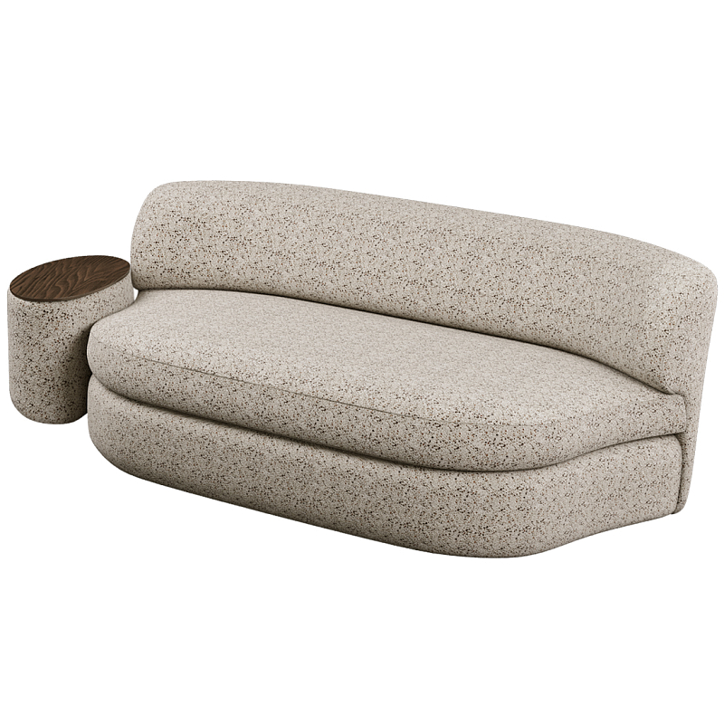 Диван двухместный со столиком Ulysses Молочный Орех в Костроме | Loft Concept 