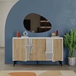 Комод с 3-мя дверцами и выдвижным ящиком цвета светлый дуб SPARK CONSOLE WHITE варинант исполнения - 2 | Loft Concept в Костроме