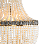 Люстра каплевидной формы декорированная нитями стеклянных бусин молочного цвета Bead threads варинант исполнения - 1 | Loft Concept в Костроме