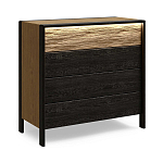 Комод 4 ящика с подсветкой на рельефном фасаде Warm Industrial варинант исполнения - 3 | Loft Concept в Костроме