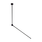 Потолочный светильник черного цвета с поворотным вытянутым плафоном Trumpet tube варинант исполнения - 1 | Loft Concept в Костроме