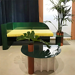 Дизайнерский журнальный стол с рельефным основанием Dutynor варинант исполнения - 3 | Loft Concept в Костроме