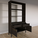 Стеллаж Primo с ящиками Темный орех варинант исполнения - 7 | Loft Concept в Костроме