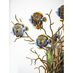 Ваза зеленая с бронзовыми ветвями и фарфоровыми рыбками Eden Garden варинант исполнения - 2 | Loft Concept в Костроме