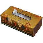 Салфетница в стиле Шинуазри Chinoiserie Golden Cranes Tissue Box варинант исполнения - 1 | Loft Concept в Костроме