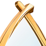 Зеркало овальное в деревянной золотистой раме Oval Gold Lines варинант исполнения - 2 | Loft Concept в Костроме