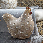 Статуэтка курица с текстурной поверхностью бежевого цвета Rustic Chicken варинант исполнения - 3 | Loft Concept в Костроме