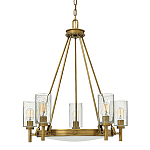  Люстра с 5-ю цилиндрическими плафонами из стекла с пузырьками Hinkley варинант исполнения - 7 | Loft Concept в Костроме