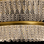 Люстра двухъярусная с золотого цвета и прозрачными подвесками Pettico варинант исполнения - 5 | Loft Concept в Костроме