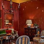 Обои с вышивкой ручной работы Ceres Original colourway on wool sateen варинант исполнения - 2 | Loft Concept в Костроме