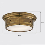 Потолочный светильник круглый цвета состаренная латунь Modern Simple Ceiling Light варинант исполнения - 5 | Loft Concept в Костроме