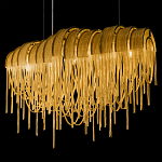 Люстра подвесная с металлическими цепочками и изогнутыми металлическими дугами 72 см Atlantis Chain варинант исполнения - 19 | Loft Concept в Костроме