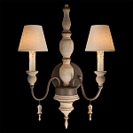 Бра с двумя конусовидными белыми тканевыми абажурами Terrain варинант исполнения - 2 | Loft Concept в Костроме