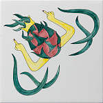 Плитка дизайнерская Драконий фрукт варинант исполнения - 2 | Loft Concept в Костроме