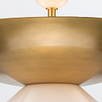 Подвесной светильник латунного цвета с конусовидным белым плафоном Quintiesse варинант исполнения - 11 | Loft Concept в Костроме