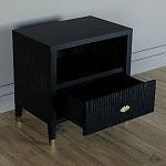 Прикроватная тумбочка с полкой Elsa Dreams Black варинант исполнения - 2 | Loft Concept в Костроме