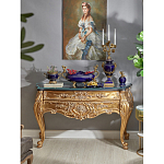 Подсвечник из темно-синего фарфора с бронзовыми элементами и цветами Eden Garden варинант исполнения - 3 | Loft Concept в Костроме