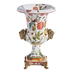 Ваза из фарфора с бронзовыми Овнами Bronze Aries варинант исполнения - 1 | Loft Concept в Костроме