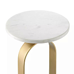 Столик приставной с овальным золотым основанием Oval Gold Base варинант исполнения - 2 | Loft Concept в Костроме
