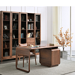 Стол рабочий округлой формы с 3-мя ящиками  Working Moonnut Table варинант исполнения - 3 | Loft Concept в Костроме