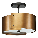 Потолочный светильник круглый светодиодный Semicircular Gold Panels старинная латунь варинант исполнения - 3 | Loft Concept в Костроме