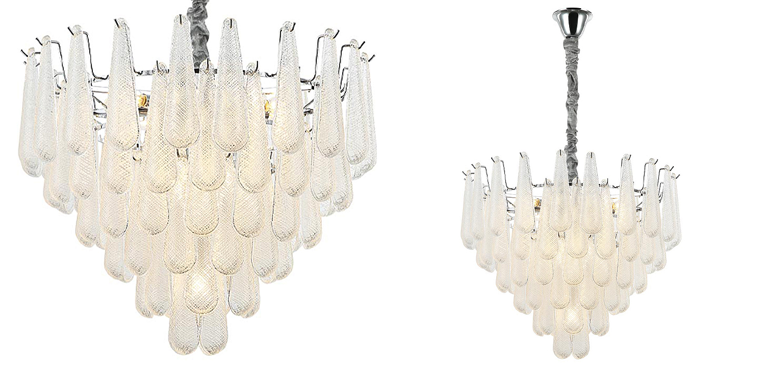 Люстра Textured Glass Drops Chandelier 19 Люстра Textured Glass Drops Chandelier 19 - Loft-Concept в Костроме