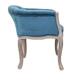 Кресло низкое в стиле прованс Louis French Armchair blue velour варинант исполнения - 1 | Loft Concept в Костроме