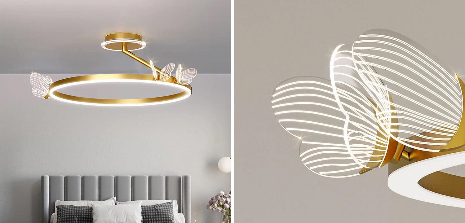 Потолочная люстра с бабочками Butterfly Ceiling Lamp F Потолочная люстра с бабочками Butterfly Ceiling Lamp F - Loft-Concept в Костроме
