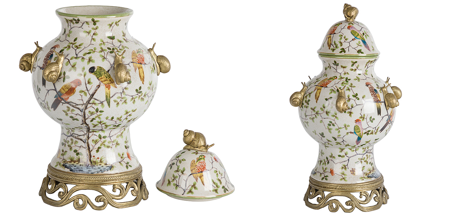 Ваза с крышкой Golden Snails Vase Ваза с крышкой Golden Snails Vase - Loft-Concept в Костроме