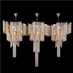 Люстра большая из золотистых металлических цепочек Atlantis Chain варинант исполнения - 1 | Loft Concept в Костроме