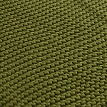 Плед из хлопка жемчужной вязки оливкового цвета Waffle Comfort варинант исполнения - 3 | Loft Concept в Костроме