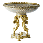 Чаша фарфоровая на двух бронзовых ангелах Eden Garden варинант исполнения - 2 | Loft Concept в Костроме
